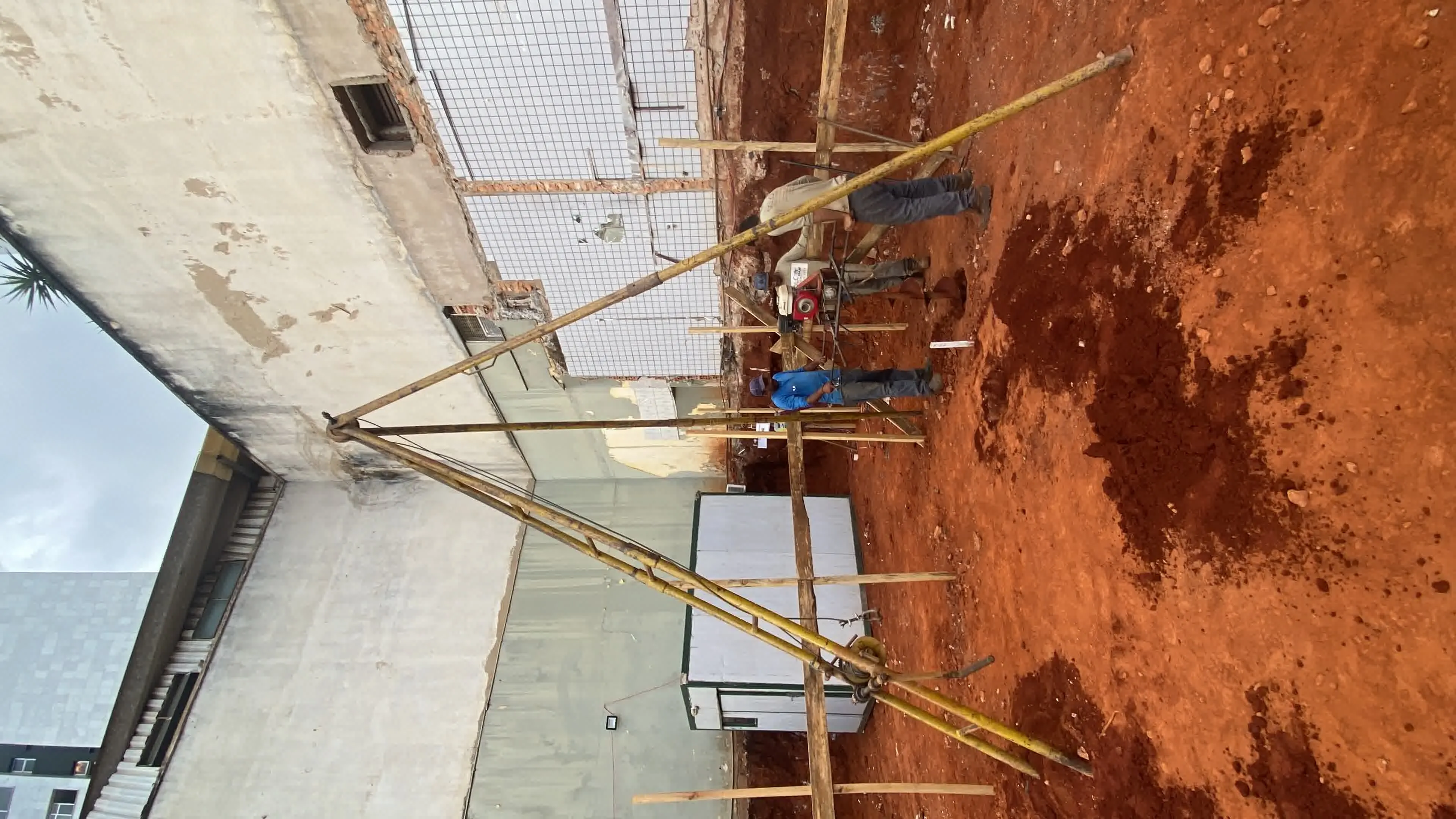 Embocamento de estacas pré moldadas